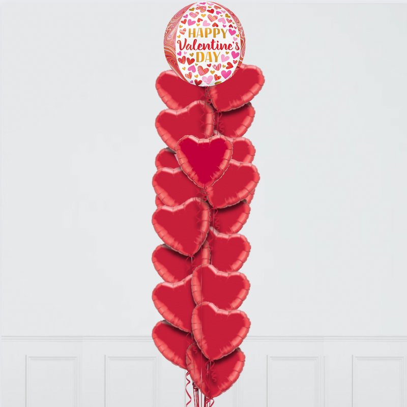 Valentine's Day Orb Foil Balloon Bouquet