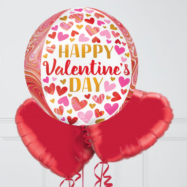 Valentine's Day Orb Foil Balloon Bouquet