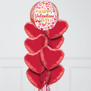 Valentine's Day Orb Foil Balloon Bouquet