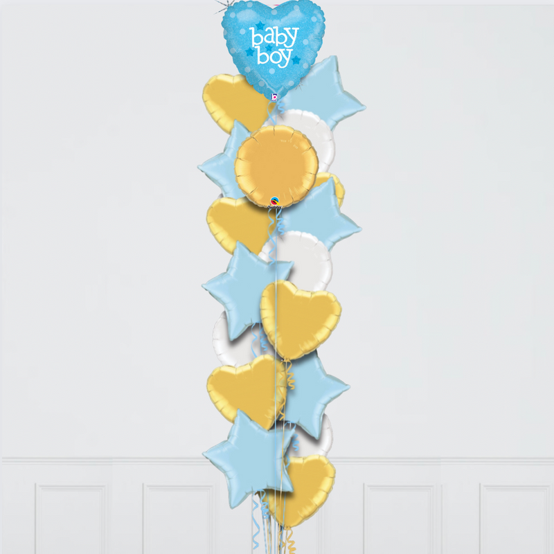 Welcome Baby Boy Foil Balloon Bouquet