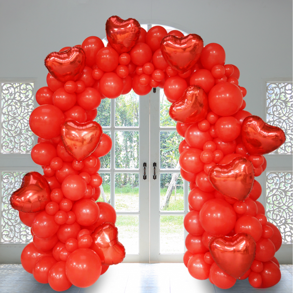 Love Hearts Valentine's Day Ready-Made Balloon Arch