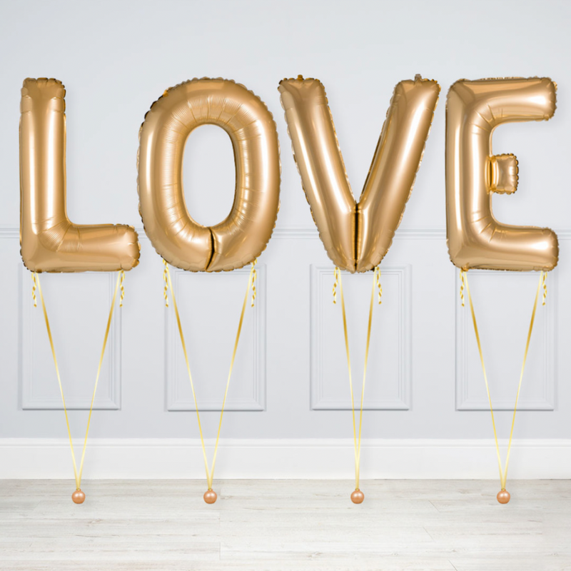 Gold Love Inflated Word Package