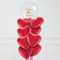 Red-Heart Confetti Bubble Personalised Foil Bunch