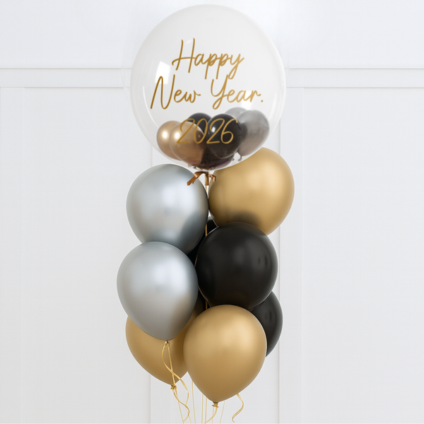 New Year Personalised Bubble Latex Bunch