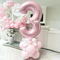 Pink Personalised Number Column (1 number)
