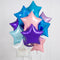 Ten Mermaid Stars Inflated Foil Balloons